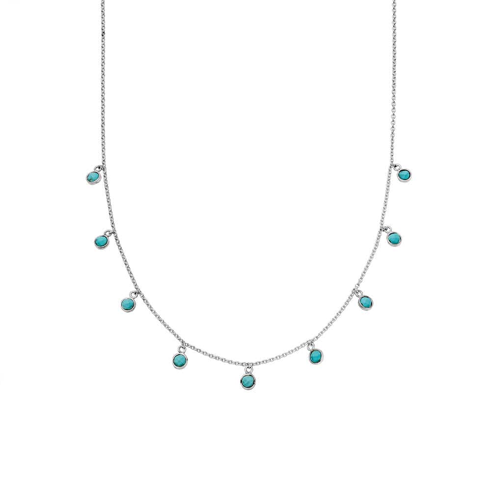 Daisy London Sterling Silver Turquoise Charm Necklace - MococoDaisy LondonSN13_SLVNecklaces