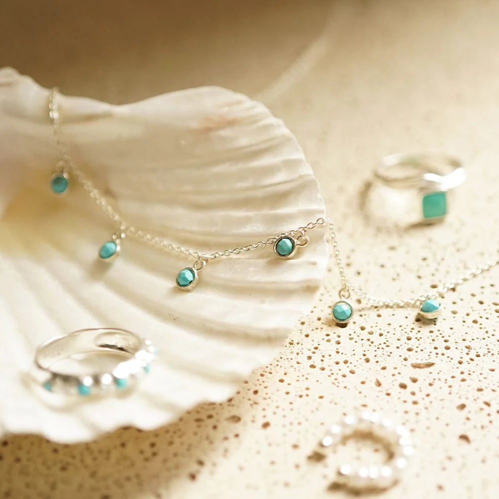 Daisy London Sterling Silver Turquoise Charm Necklace - MococoDaisy LondonSN13_SLVNecklaces