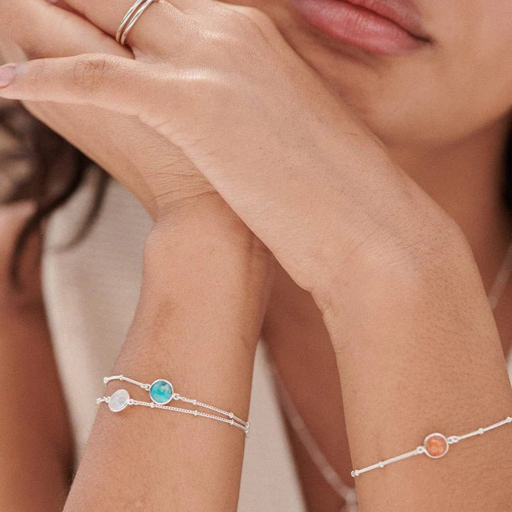 Daisy London Sterling Silver Turquoise Healing Stone Bracelet - MococoDaisy LondonHBR1010_SLVBracelets