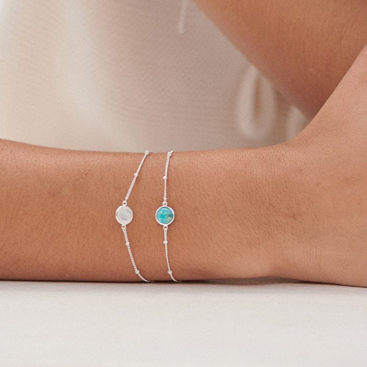 Daisy London Sterling Silver Turquoise Healing Stone Bracelet - MococoDaisy LondonHBR1010_SLVBracelets