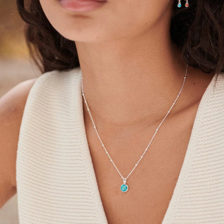 Daisy London Sterling Silver Turquoise Healing Stones Necklace - MococoDaisy LondonHN2010_SLVNecklaces