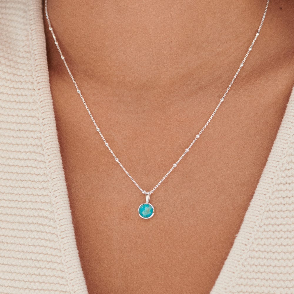 Daisy London Sterling Silver Turquoise Healing Stones Necklace - MococoDaisy LondonHN2010_SLVNecklaces