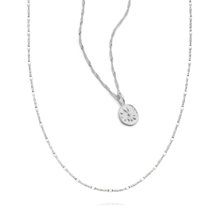 Daisy London Sterling Silver Twist Necklace Layering Set