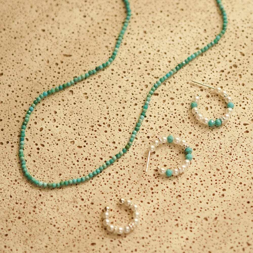 Daisy London Turquoise Mini Beaded Necklace - MococoDaisy LondonSN15Necklaces