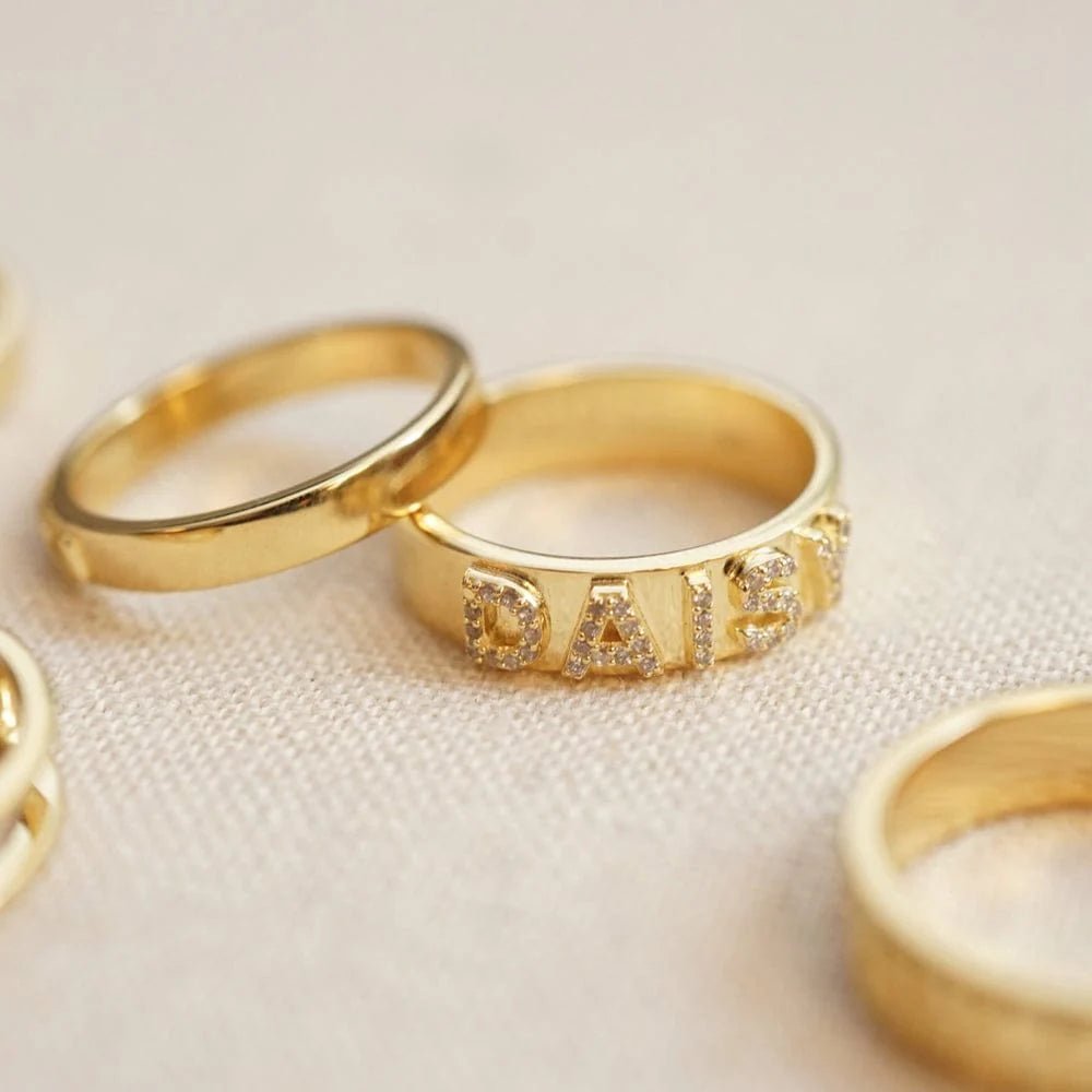 Daisy Personalised Crystal Ring - MococoDaisy LondonRings