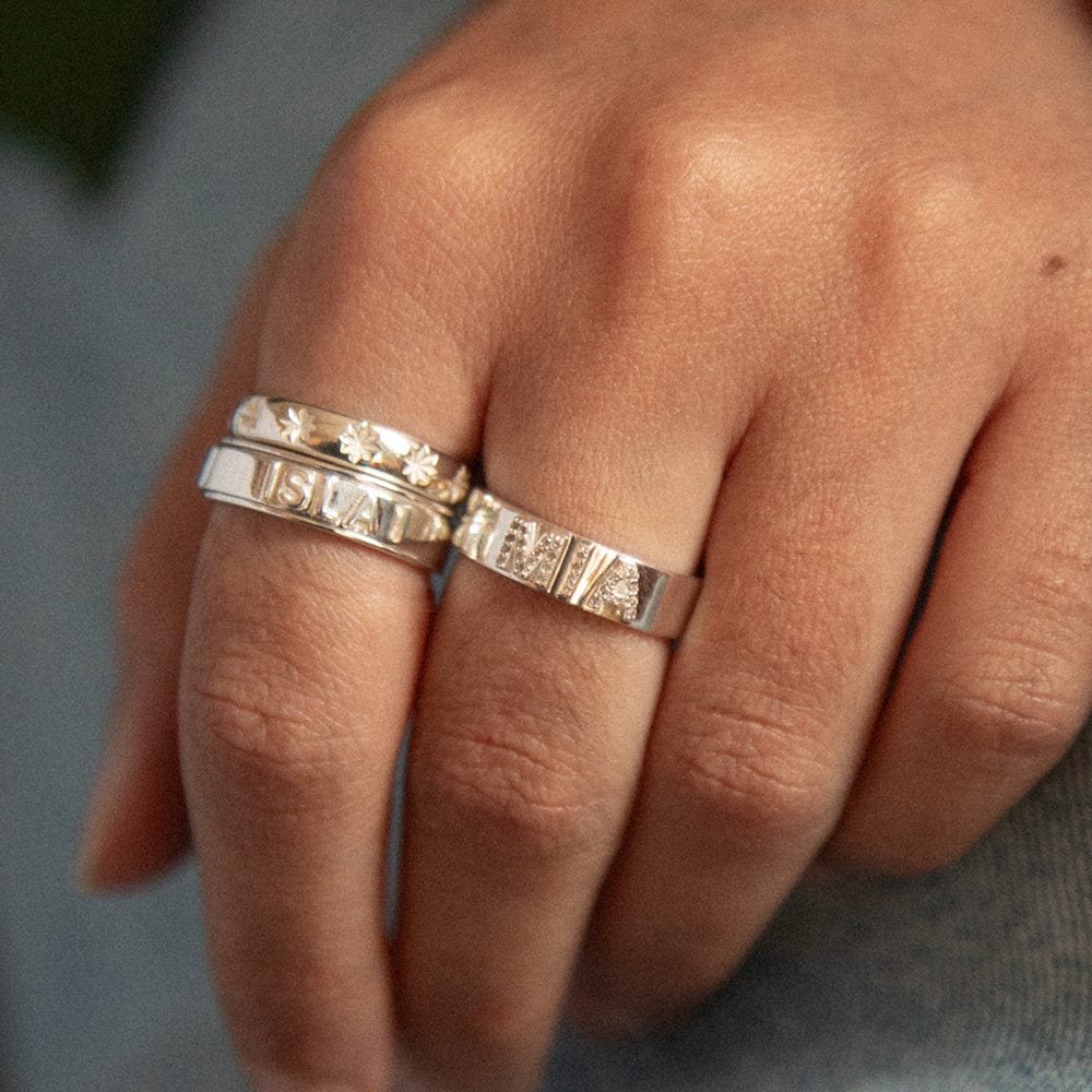 Daisy Personalised Crystal Ring - MococoDaisy LondonRings