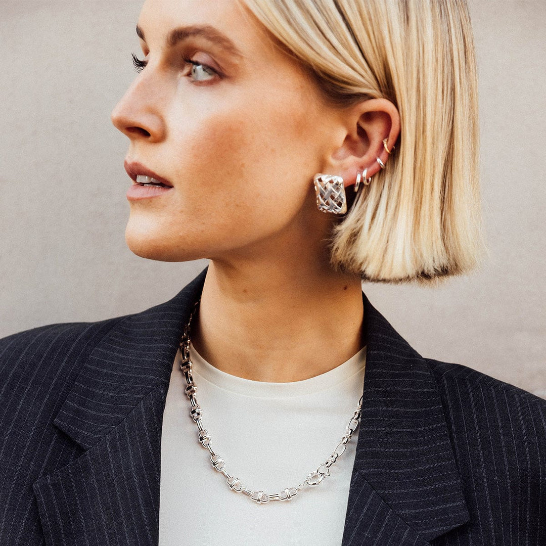 Daisy Polly Essential Silver Huggie Hoop Earrings - MococoDaisy LondonSPE17_SLV5056104139271Earrings