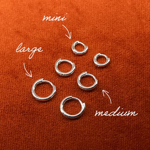 Daisy Polly Essential Silver Huggie Hoop Earrings - MococoDaisy LondonSPE17_SLV5056104139271Earrings