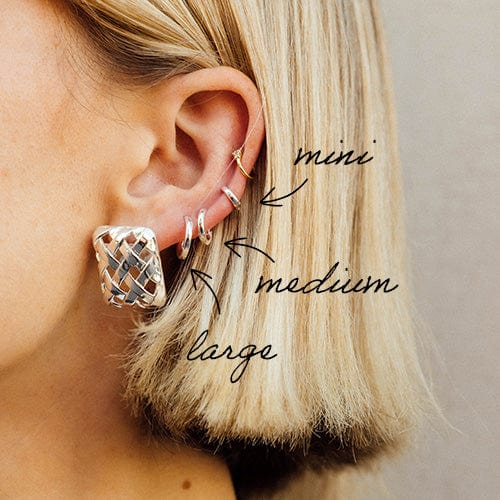 Daisy Polly Essential Silver Huggie Hoop Earrings - MococoDaisy LondonSPE17_SLV5056104139271Earrings