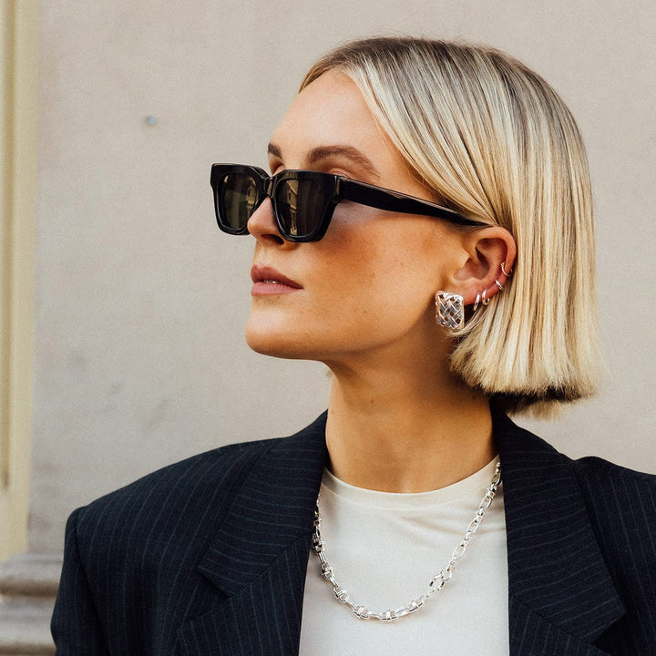 Daisy Polly Essential Silver Huggie Hoop Earrings - MococoDaisy LondonSPE17_SLV5056104139271Earrings
