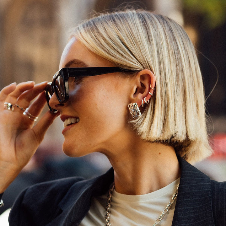 Daisy Polly Essential Silver Huggie Hoop Earrings - MococoDaisy LondonSPE17_SLV5056104139271Earrings