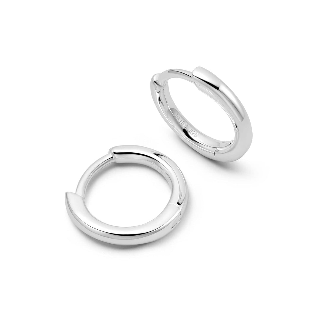 Daisy Polly Essential Silver Huggie Hoop Earrings - MococoDaisy LondonSPE17_SLV5056104139271Earrings