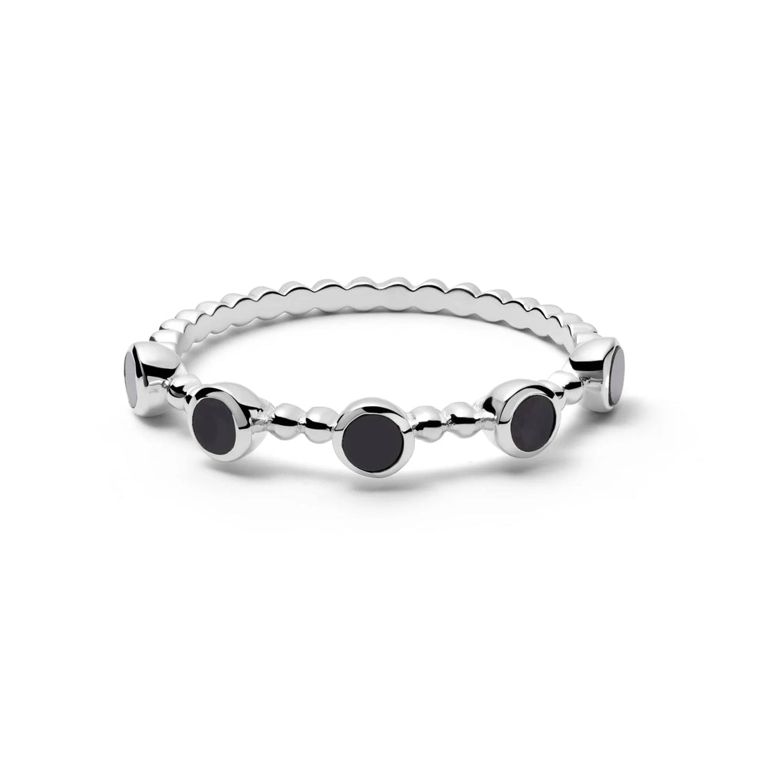 Daisy Polly Sayer Black Onyx Bobble Ring - MococoDaisy LondonSPR07_SLV_XS5056104132920Rings