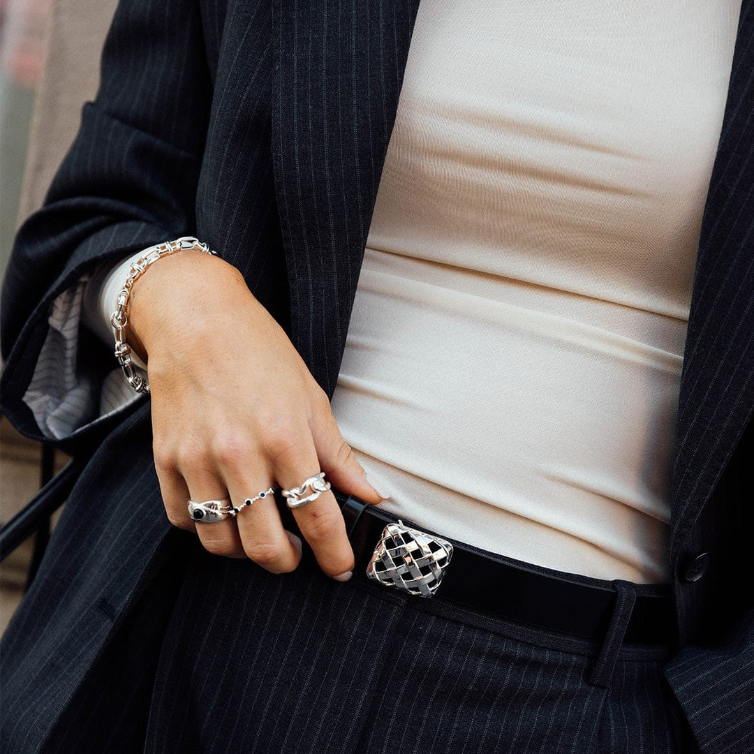 Daisy Polly Sayer Black Onyx Bobble Ring - MococoDaisy LondonSPR07_SLV_XS5056104132920Rings