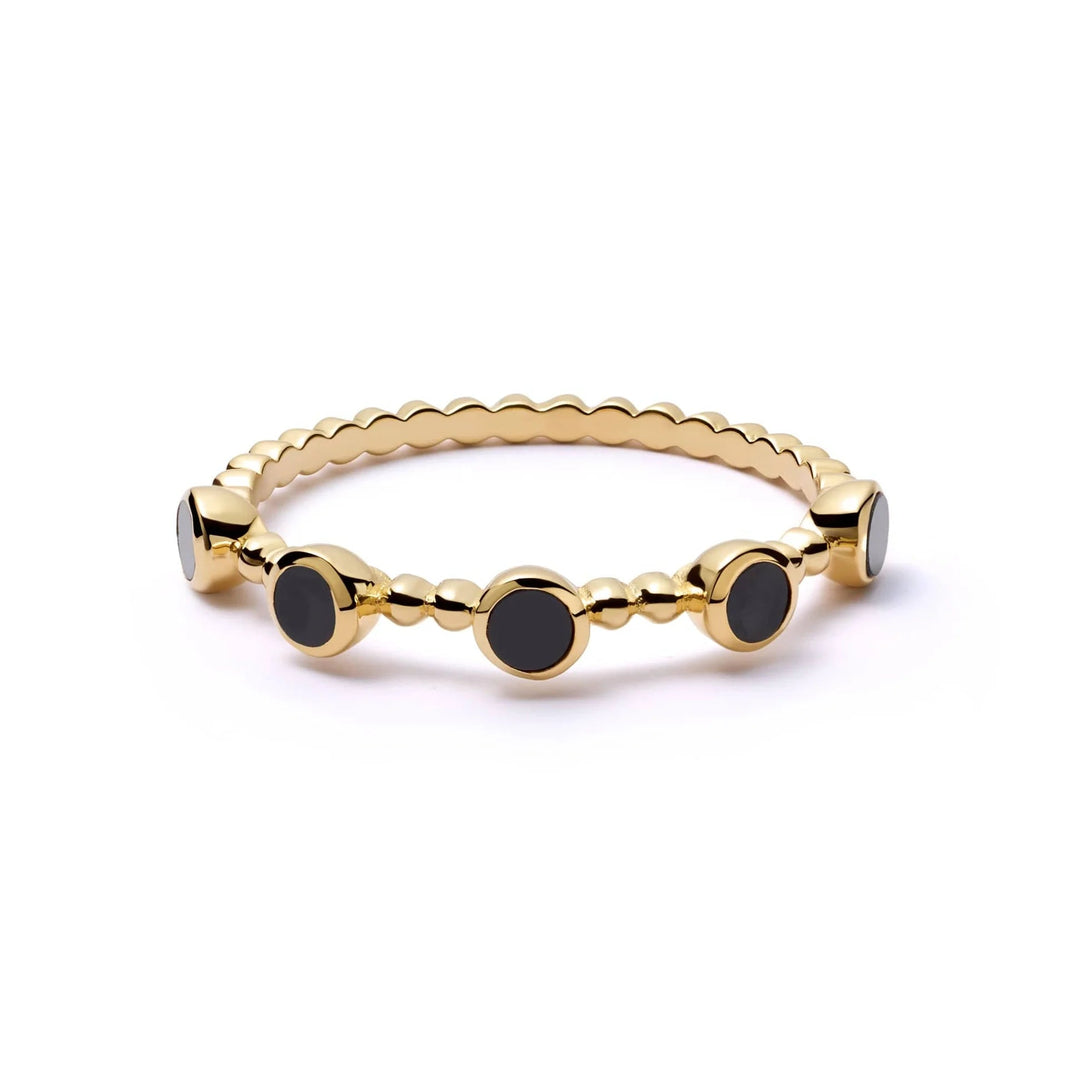 Daisy Polly Sayer Black Onyx Bobble Ring - MococoDaisy LondonSPR07_GP_XS5056104132876Rings