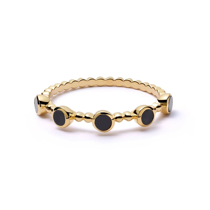 Daisy Polly Sayer Black Onyx Bobble Ring - MococoDaisy LondonSPR07_GP_XS5056104132876Rings