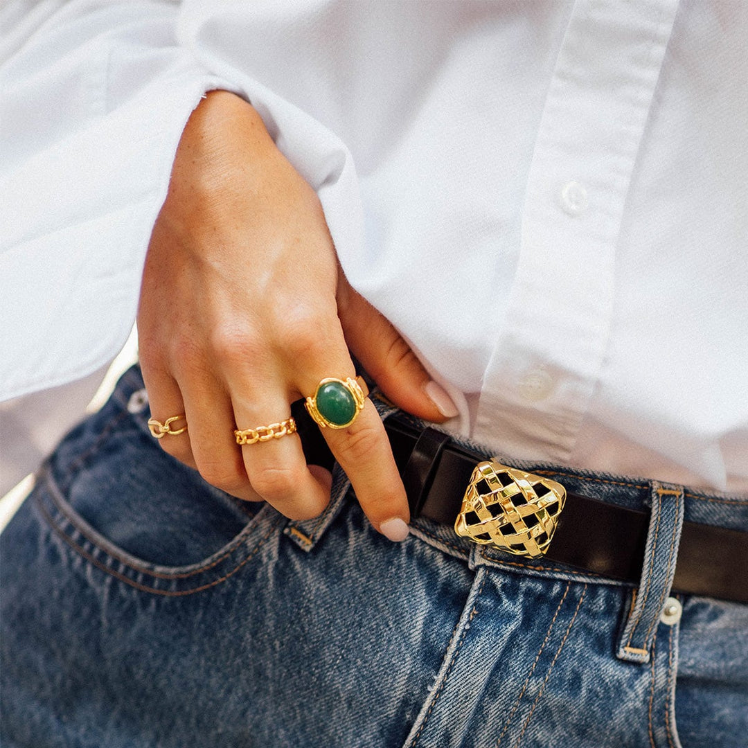 Daisy Polly Sayer Chunky Gemstone Ring - MococoDaisy LondonSPR11_SLV_XS5056104134351Rings