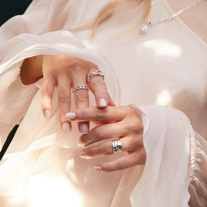 Daisy Polly Sayer Chunky Tidal Ring - MococoDaisy LondonSPR04_SLV_XS5056104127902Rings