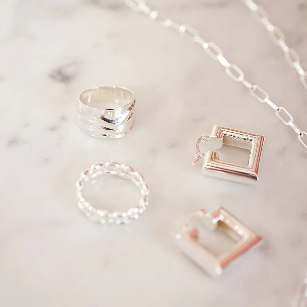 Daisy Polly Sayer Chunky Tidal Ring - MococoDaisy LondonSPR04_SLV_XS5056104127902Rings