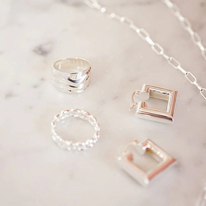 Daisy Polly Sayer Chunky Tidal Ring - MococoDaisy LondonSPR04_SLV_XS5056104127902Rings