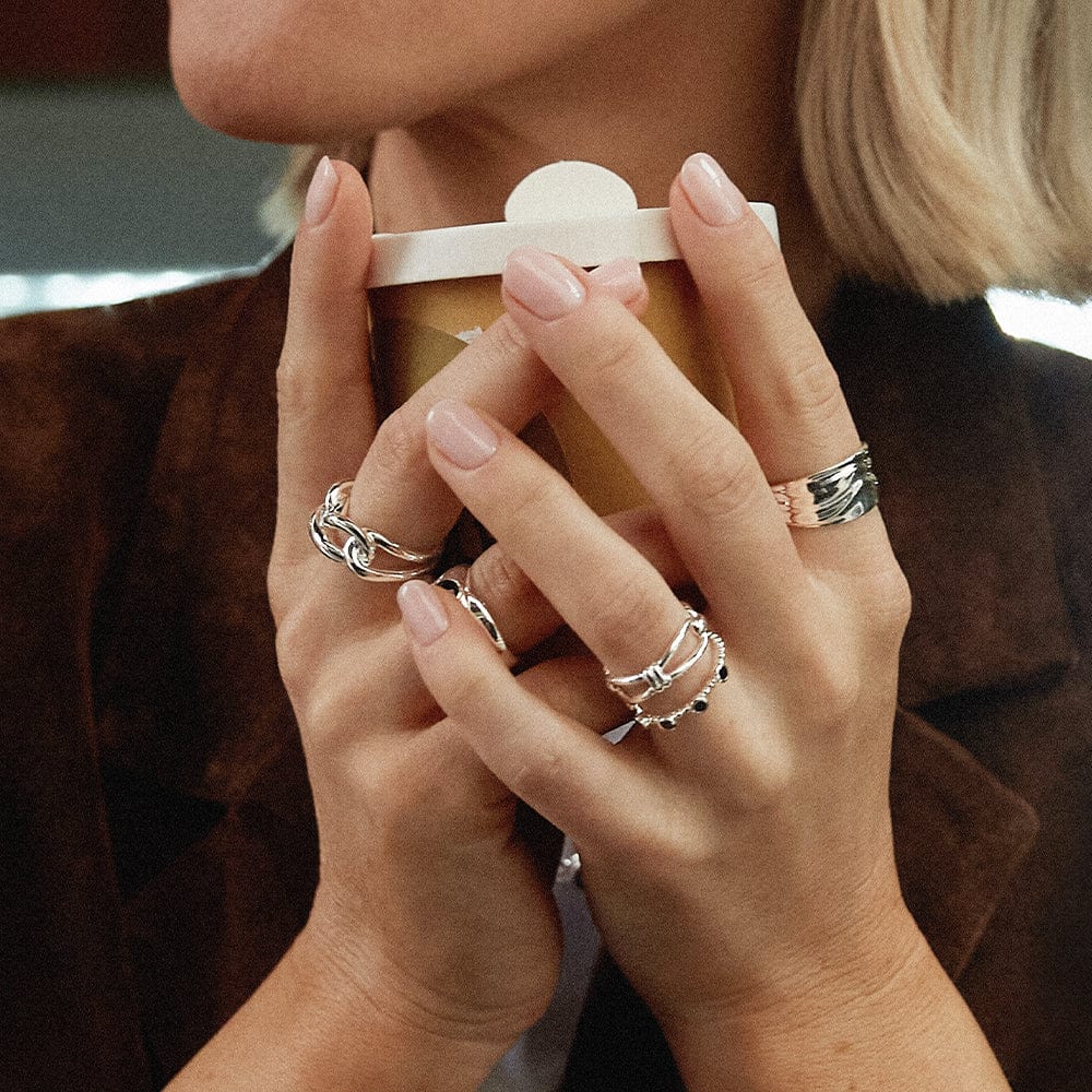 Daisy Polly Sayer Knot Band Ring - MococoDaisy LondonSPR09_SLV_XS5056104133026Rings