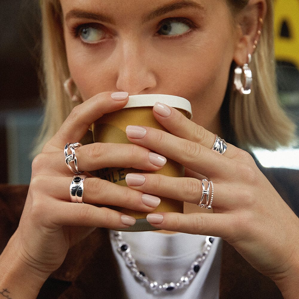 Daisy Polly Sayer Knot Band Ring - MococoDaisy LondonSPR09_SLV_XS5056104133026Rings