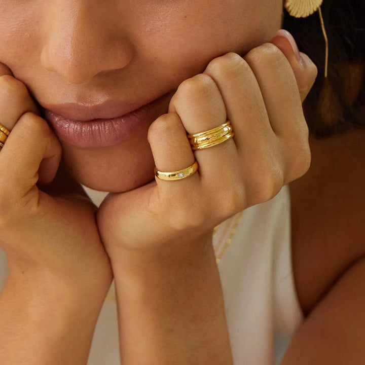Daisy Shining Star Stacking Ring - MococoDaisy LondonFGR04_SLV_XS5056104125946Rings