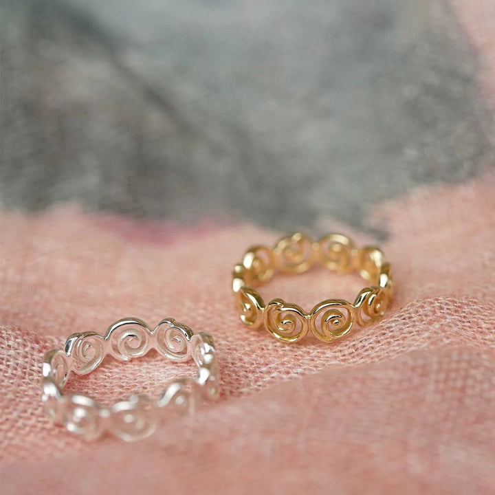 Daisy Spiral Band Ring - MococoDaisy LondonSSR12_SLV_XS5056104135761Rings
