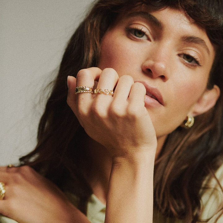 Daisy Spiral Band Ring - MococoDaisy LondonSSR12_SLV_XS5056104135761Rings