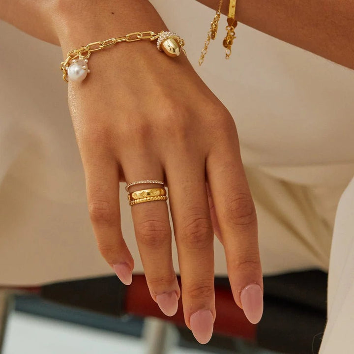Daisy Star Engraved Stacking Ring - MococoDaisy LondonFGR05_GP_XS5056104125847Rings