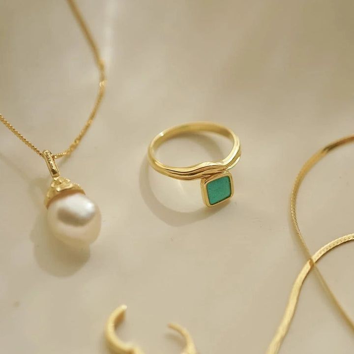 Daisy Turquoise Wave Ring - MococoDaisy LondonSSR06_SLVRings