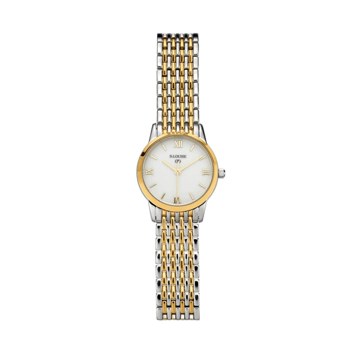 D.Louise Gold Classic Link Round Japanese Quartz Watch - MococoD.LouiseNAW-025061094522682Watches and Accessories