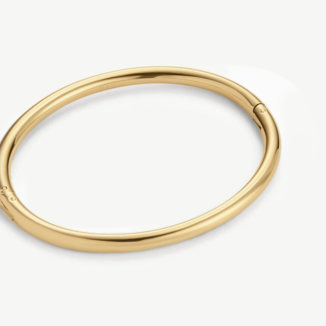 D.Louise Gold Classic Oval Bangle Bracelet - MococoD.LouiseYBB-014-01Bracelets