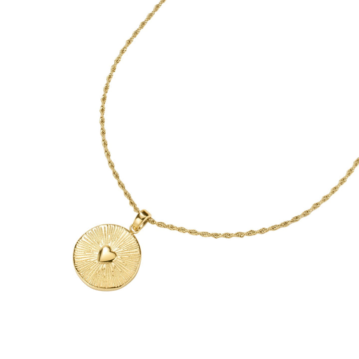 D.Louise Gold Heart Talisman Pendant Necklace - MococoD.LouiseSKN-66Necklaces