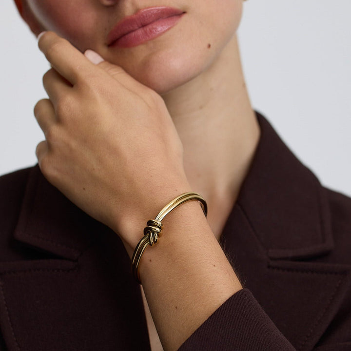 D.Louise Gold Knot Bangle Bracelet - MococoD.LouiseYBB-022-015061094522125Bracelets