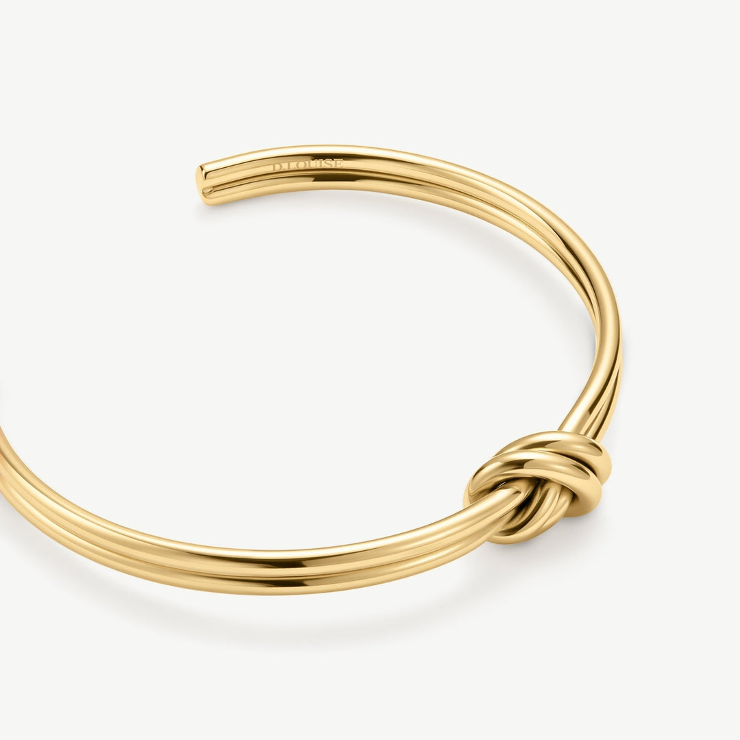 D.Louise Gold Knot Bangle Bracelet - MococoD.LouiseYBB-022-015061094522125Bracelets