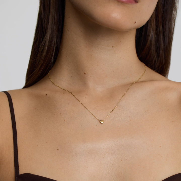 D.Louise Gold Mini Heart Pendant Necklace - MococoD.LouiseSKN-61Necklaces