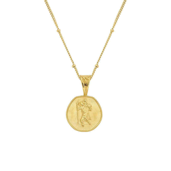 D.Louise Gold St. Christopher Pendant Necklace - MococoD.LouiseSKN-215060915007292Necklaces