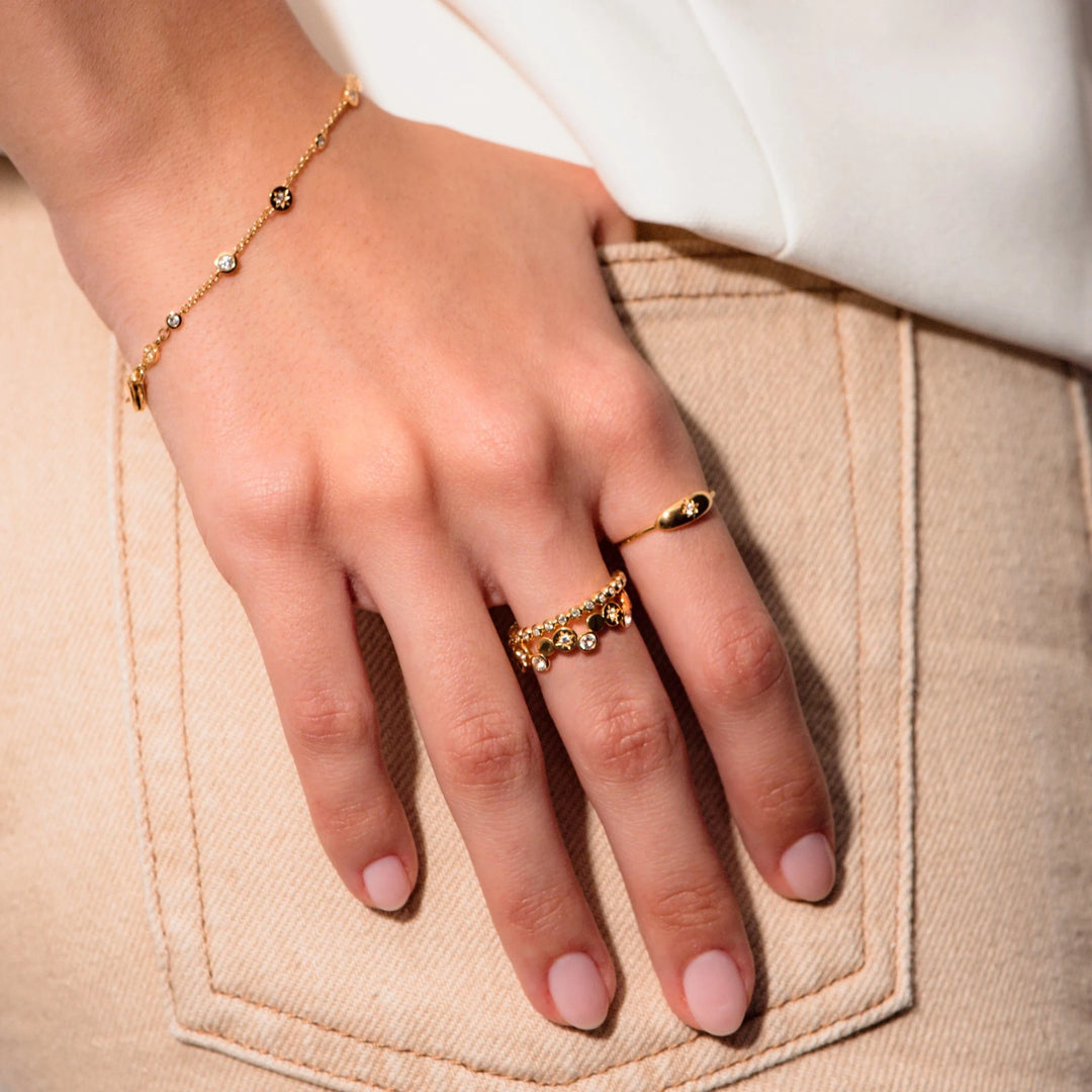 Astley Clarke Gold Vermeil Station Bracelet - White Sapphires Shimmering Like Stars