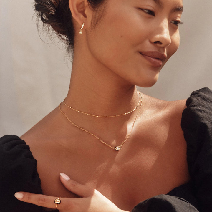 Astley Clarke Aurora Bead-Detail Chain Necklace - 18ct Gold Vermeil