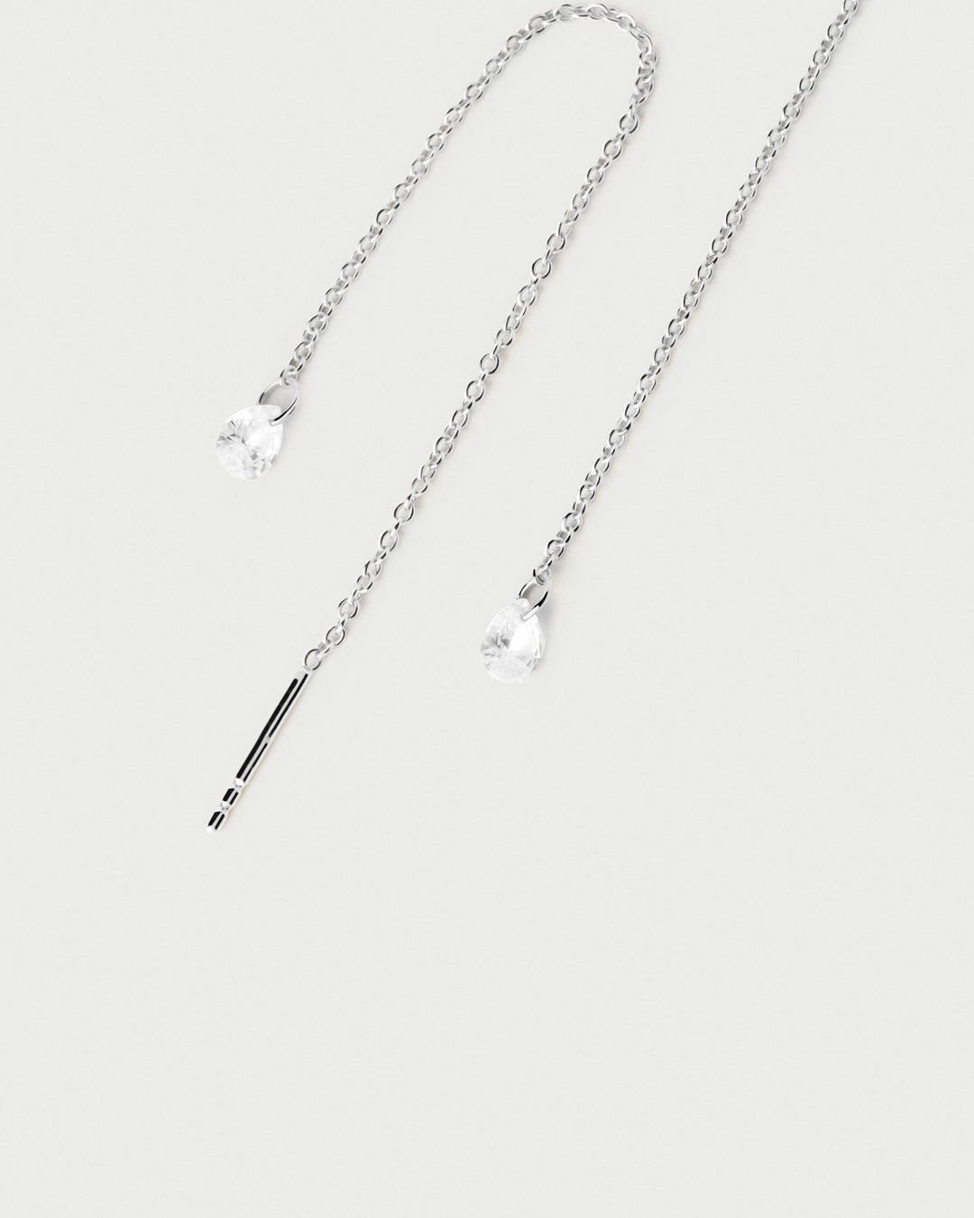 Elegant Silver Waterfall Drop Earrings - MococoPDPAOLAAR02-876-UEarrings