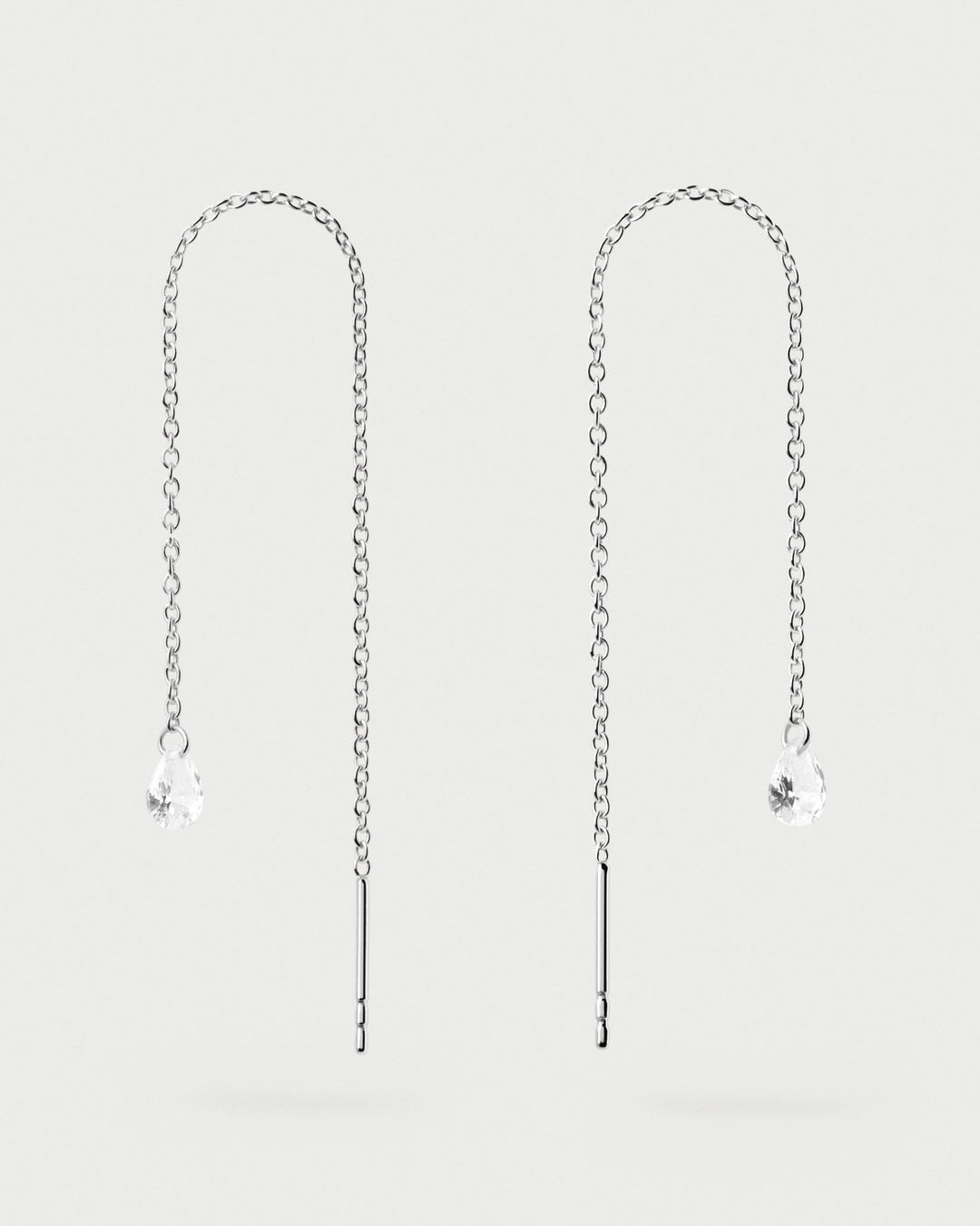Elegant Silver Waterfall Drop Earrings - MococoPDPAOLAAR02-876-UEarrings