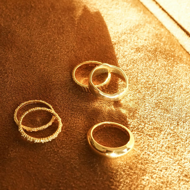 Daisy Estée Lalonde Sunburst Chunky Stacking Ring