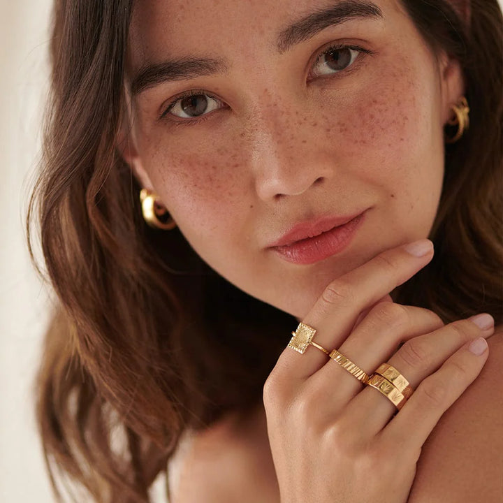 Daisy Estée Lalonde Sunburst Chunky Stacking Ring