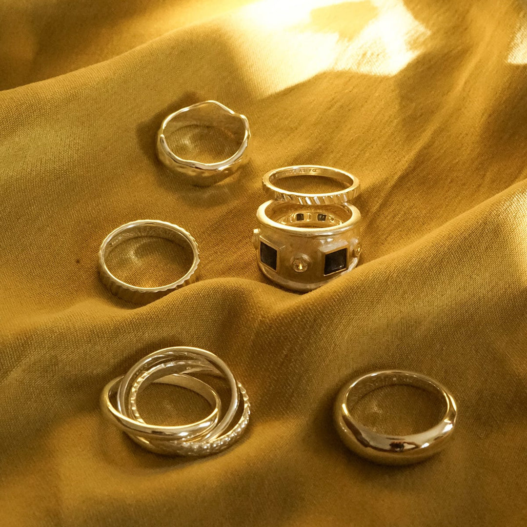 Daisy Estée Lalonde Sunburst Chunky Stacking Ring