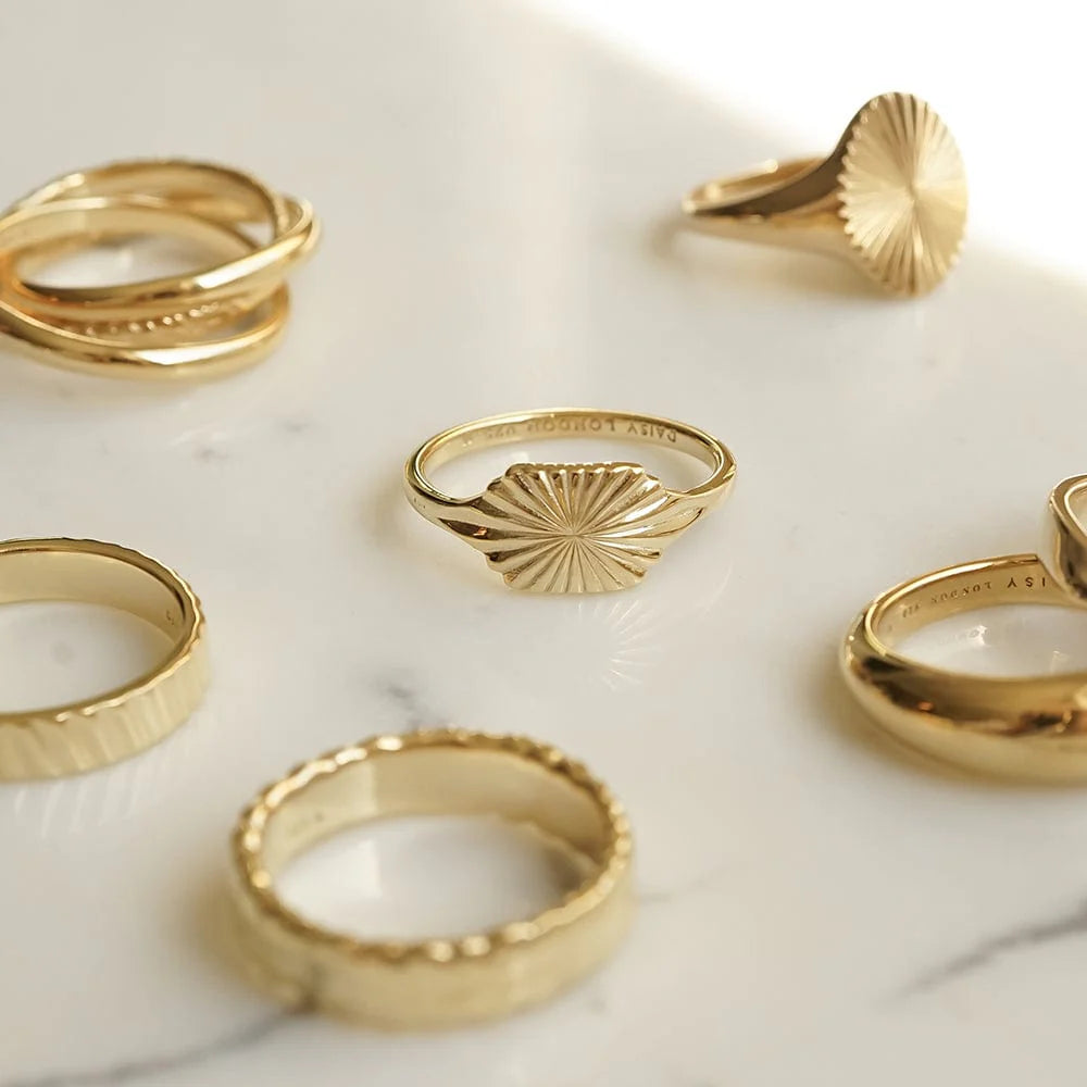 Daisy Estée Lalonde Sunburst Shield Ring
