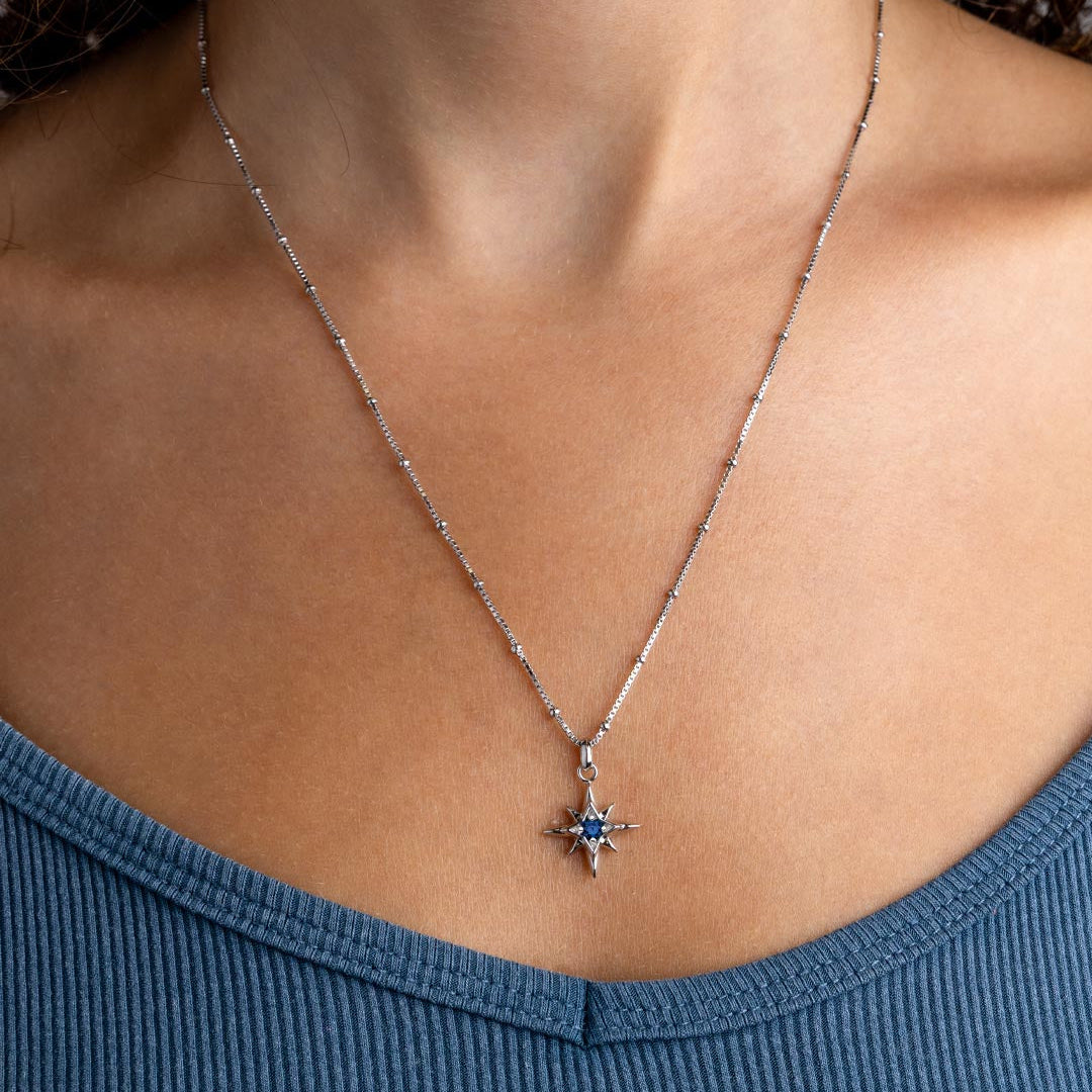 Kit Heath Silver Céleste Aurora Birthstone Necklace