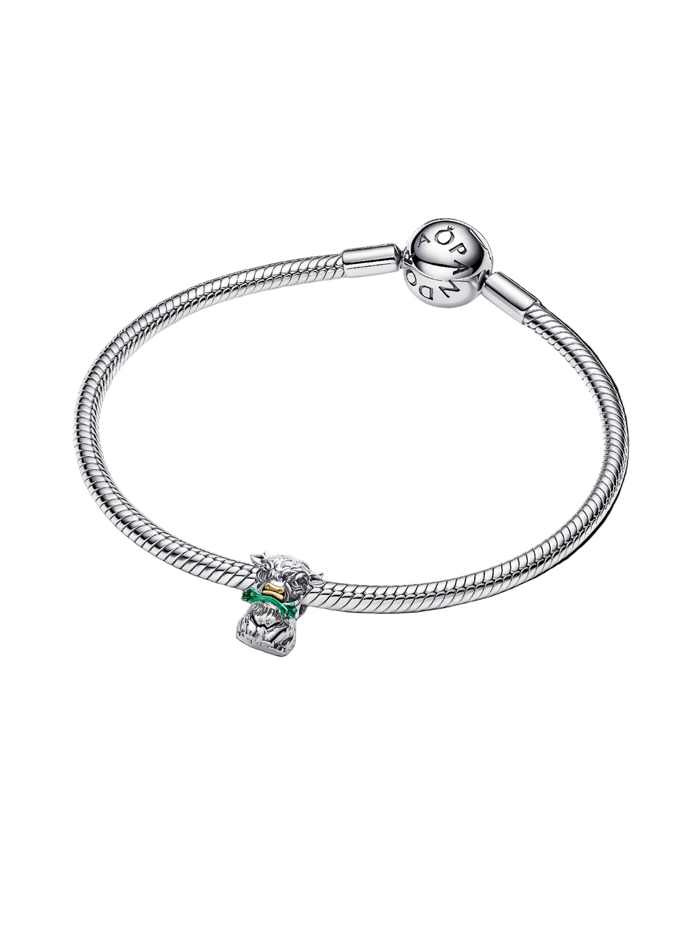 Pandora Highland Cow Charm Sterling Silver 14k Gold-Plated