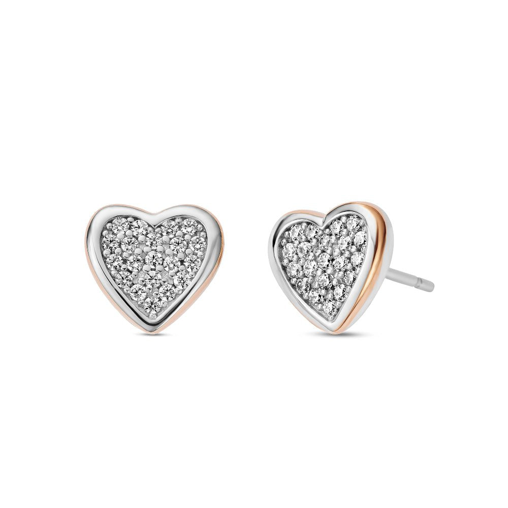 Forever Yours Sterling Silver Love Heart Earrings with Swarovski® Zirconia - MococoClogau3SFYO9955051537003687Earrings