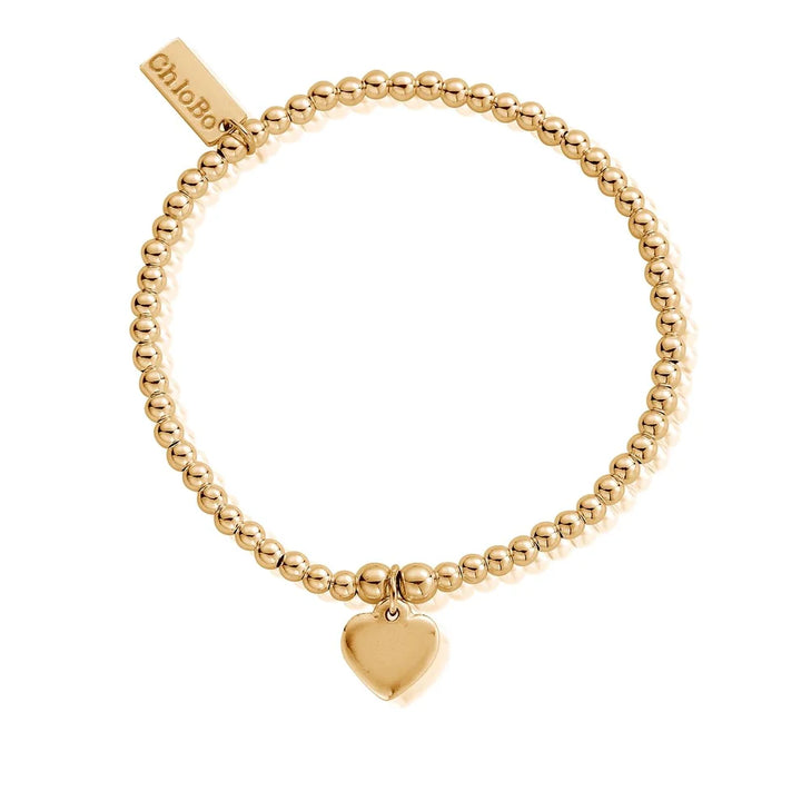 ChloBo Gold Cute Charm Heart Bracelet